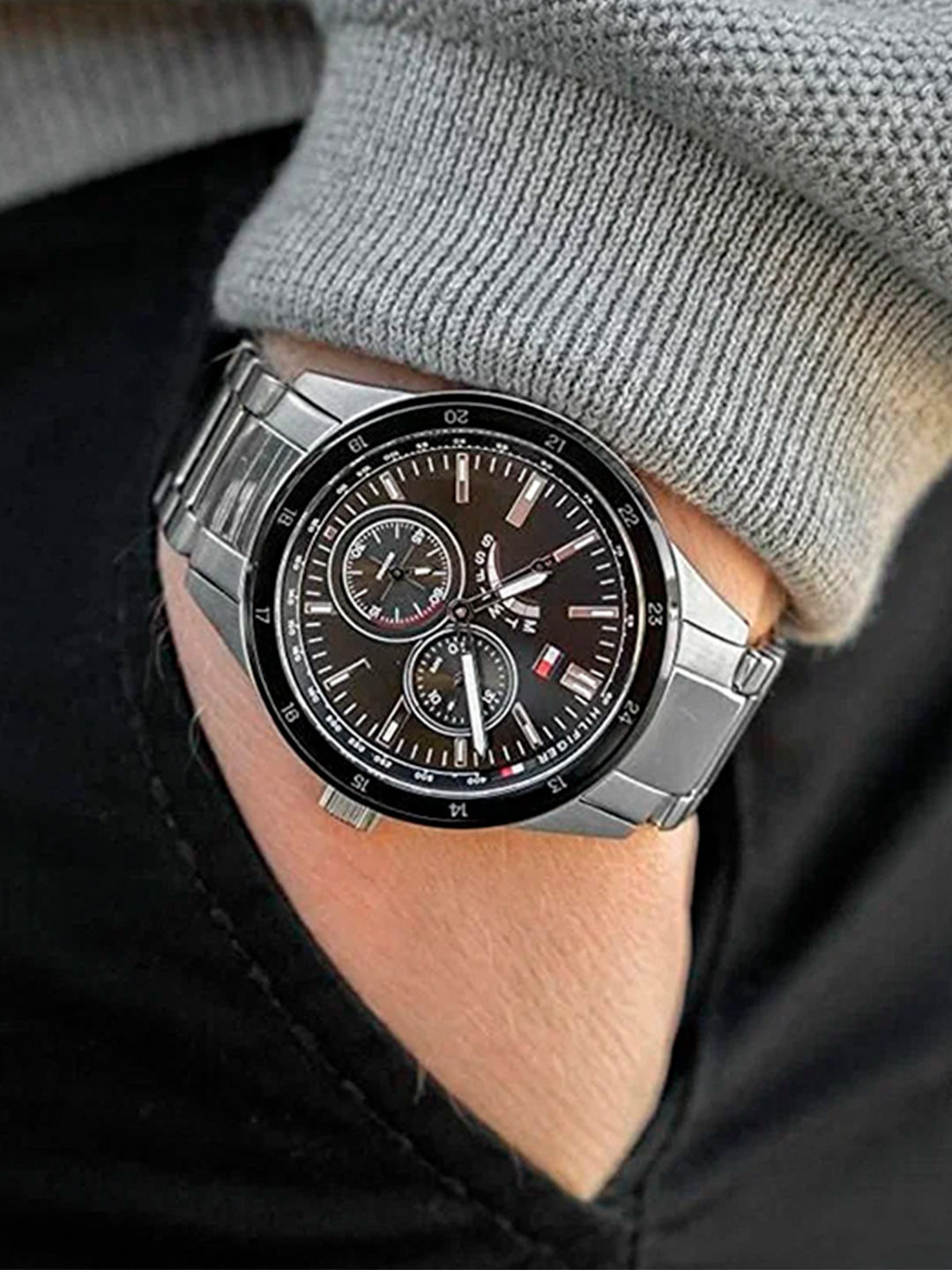 Наручные часы TOMMY HILFIGER, черный — фото 1