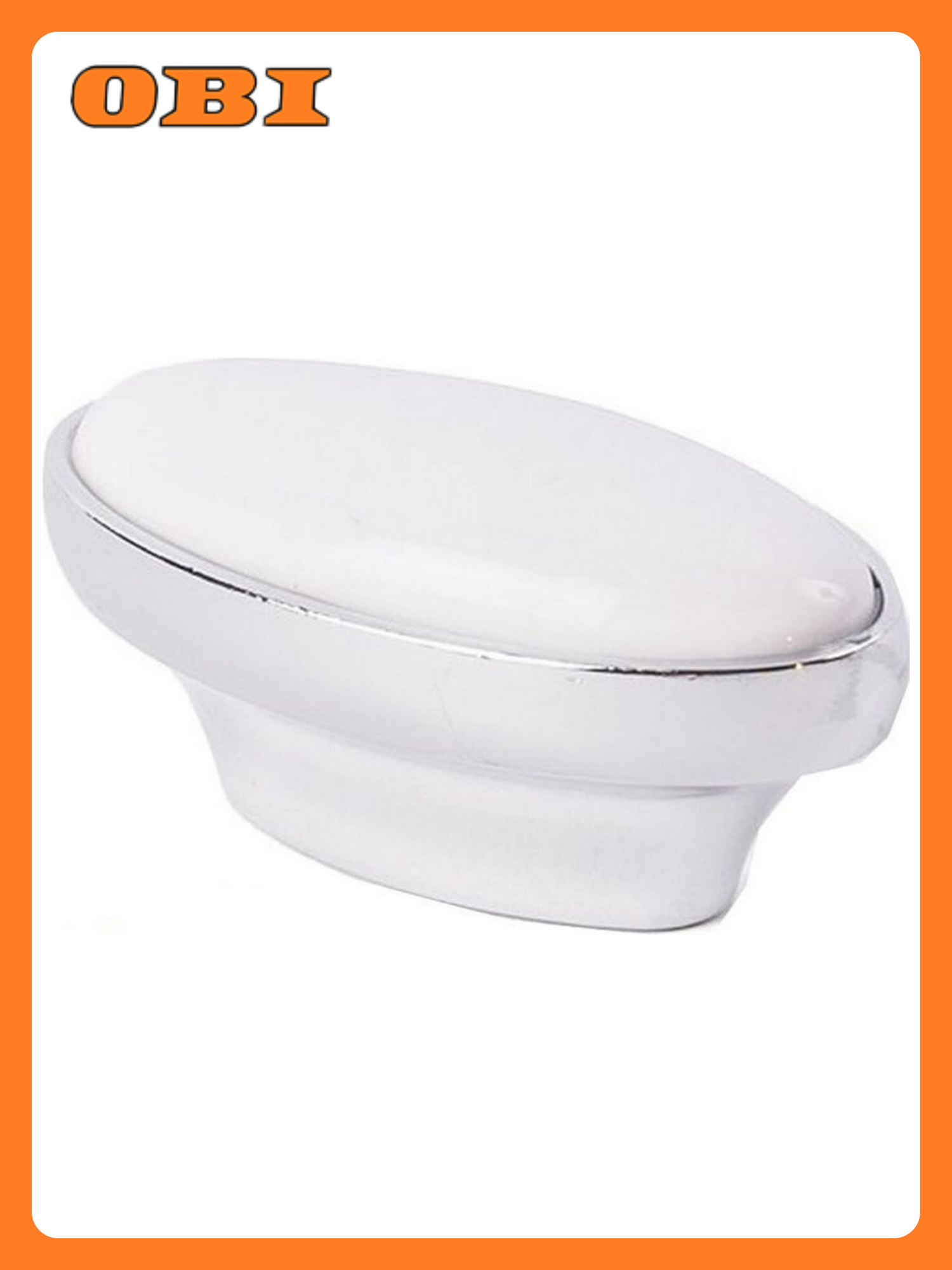 Мебельная ручка Larvij керамика цинковый сплав белая глянцевая