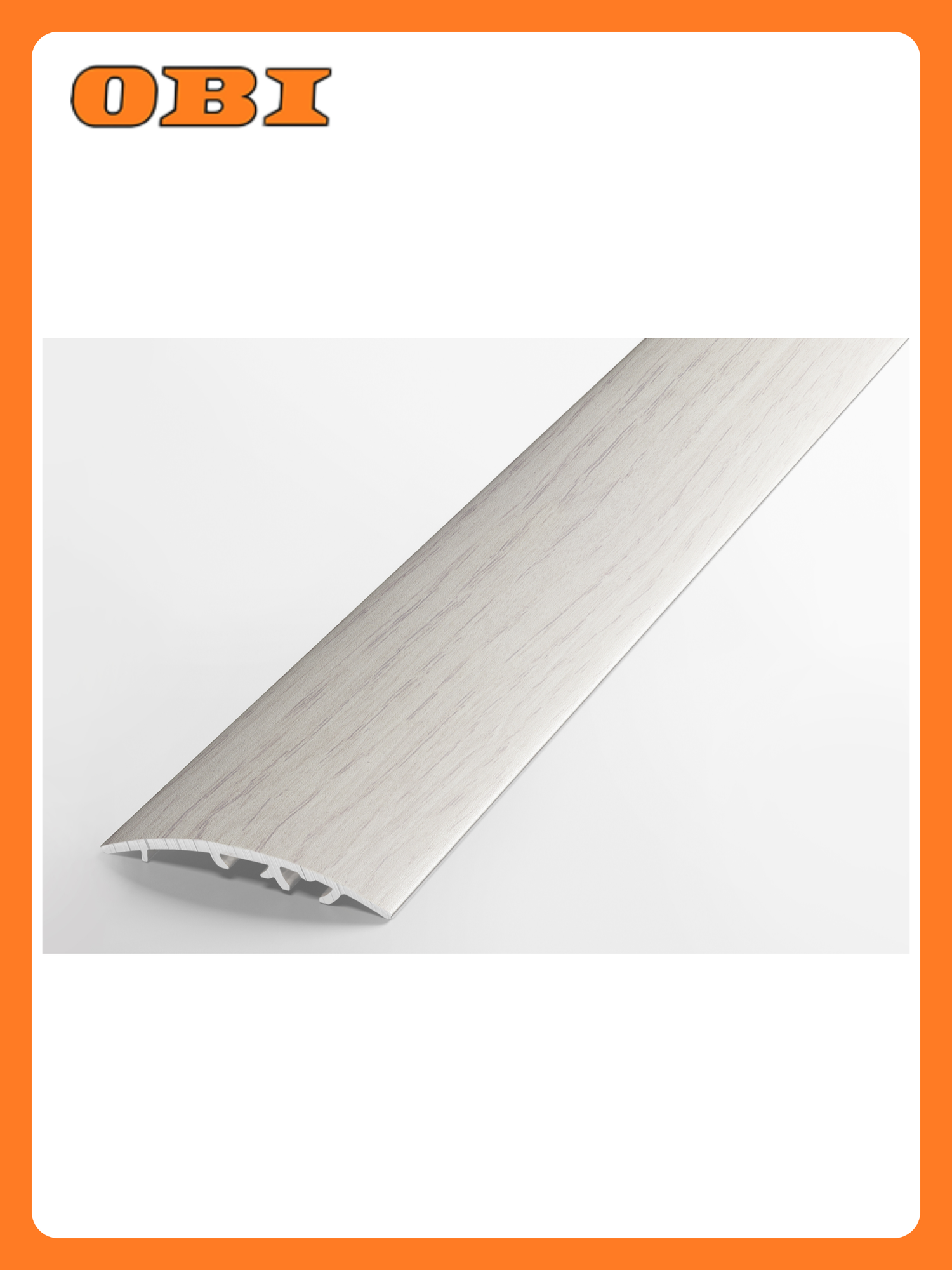 Порог одноуровневый лука ЛР 50 Ясень белый алюминий 1800x50 мм