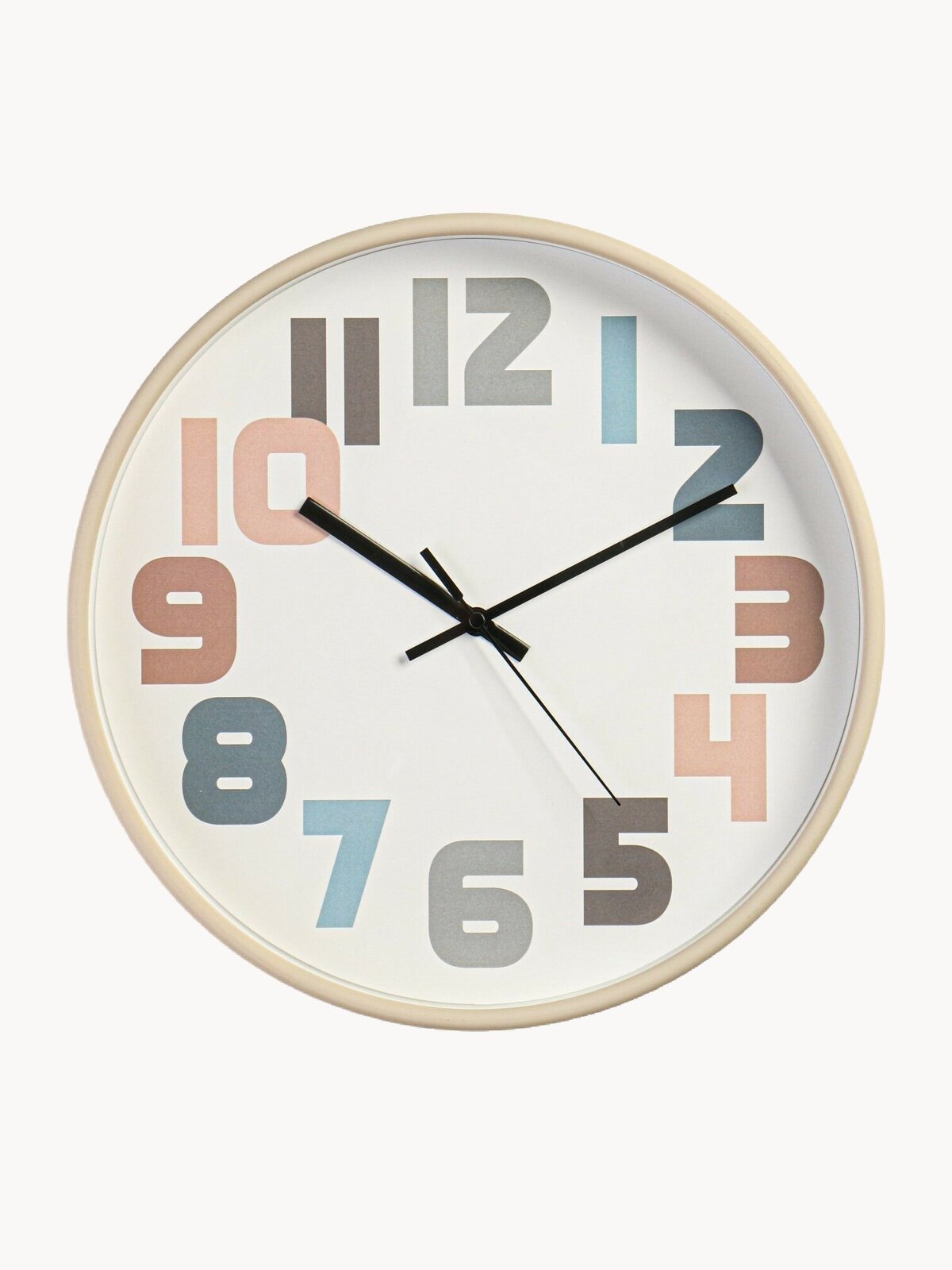 Часы настенные, интерьерные, кварцевые, серия: Классика, d-30.5 см, бесшумные, цвет бежевый