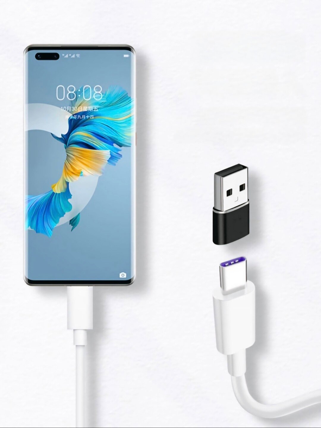 Универсальный набор USB-адаптеров — с разъёмами Type-C, Micro USB и Lightning для широкой совместимости. — фото 1