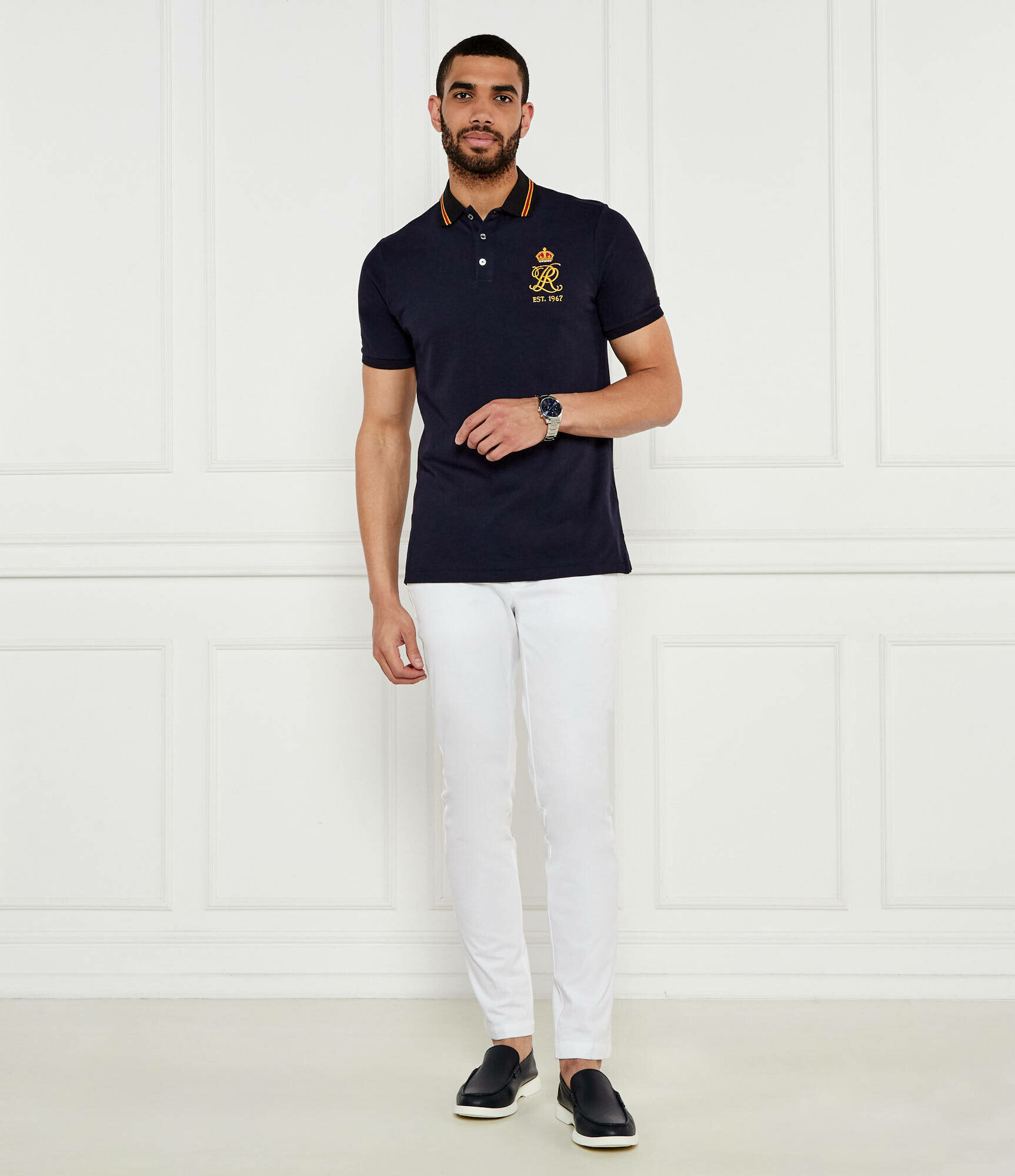 Поло Polo Ralph Lauren, размер XL, темно-синий — фото 1