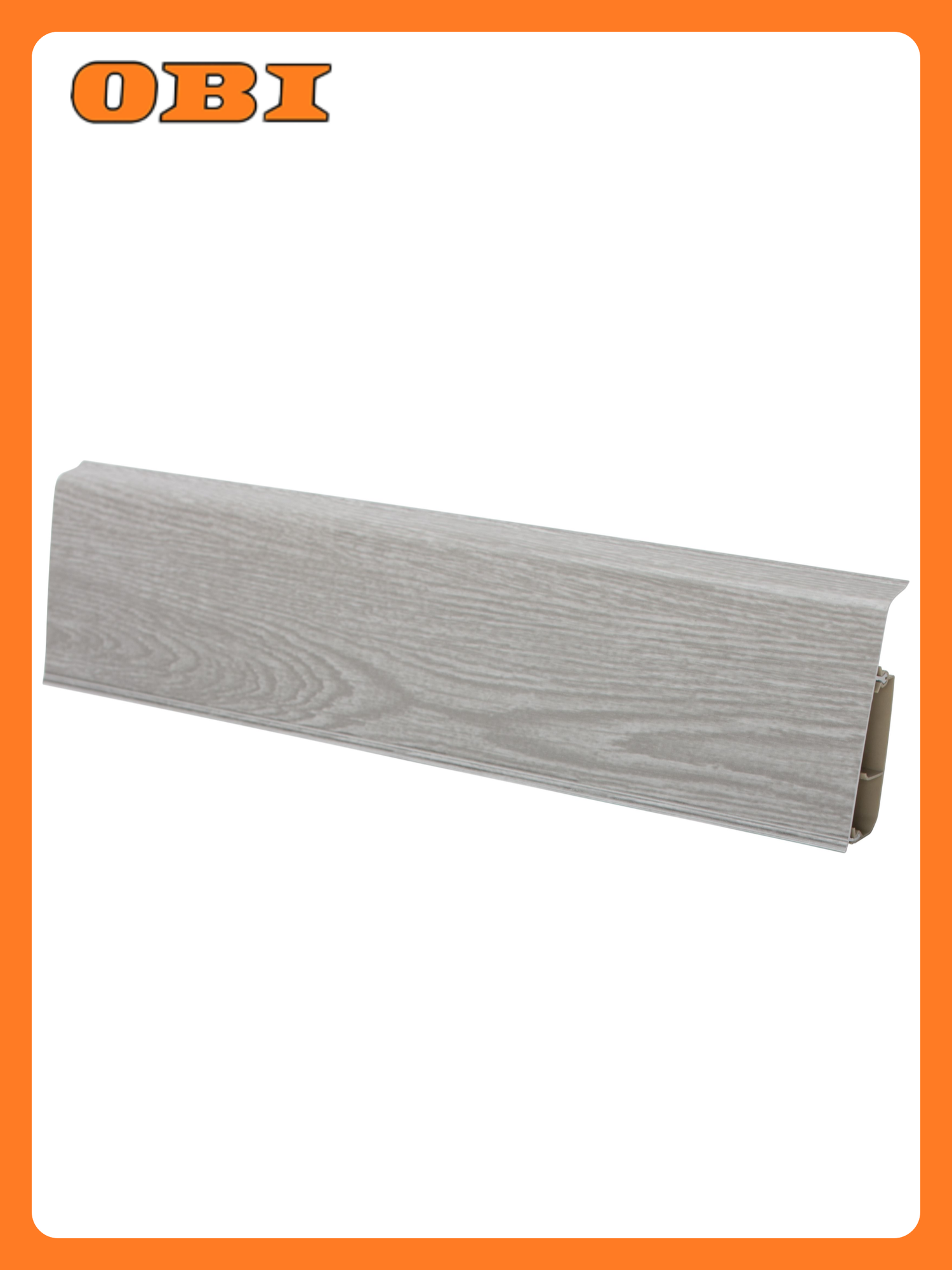 Плинтус напольный ПВХ SALAG LIMA 72 мм Серый Гластоун