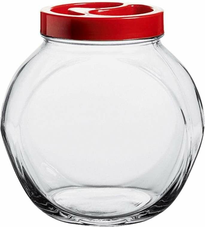 Банка с красной крышкой PASABAHCE белла 80386 200мл 1шт 12х1 1071390
