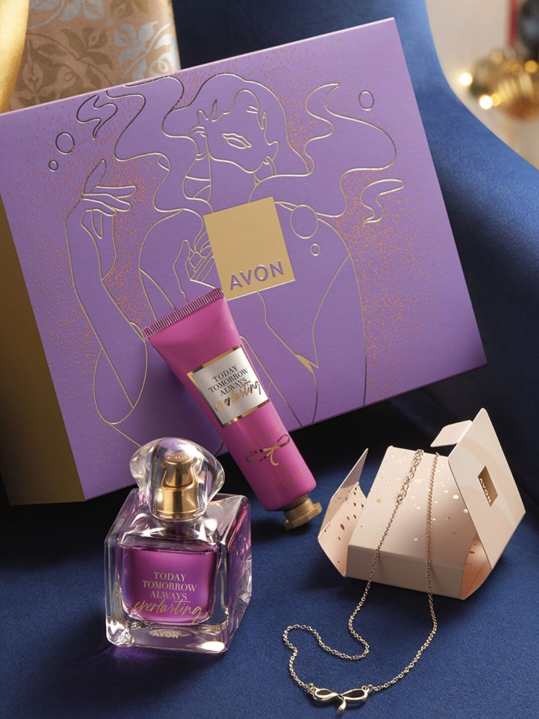 Набор парфюмерная вода Today Everlasting, крем для рук и золотая цепочка (бижутерия)