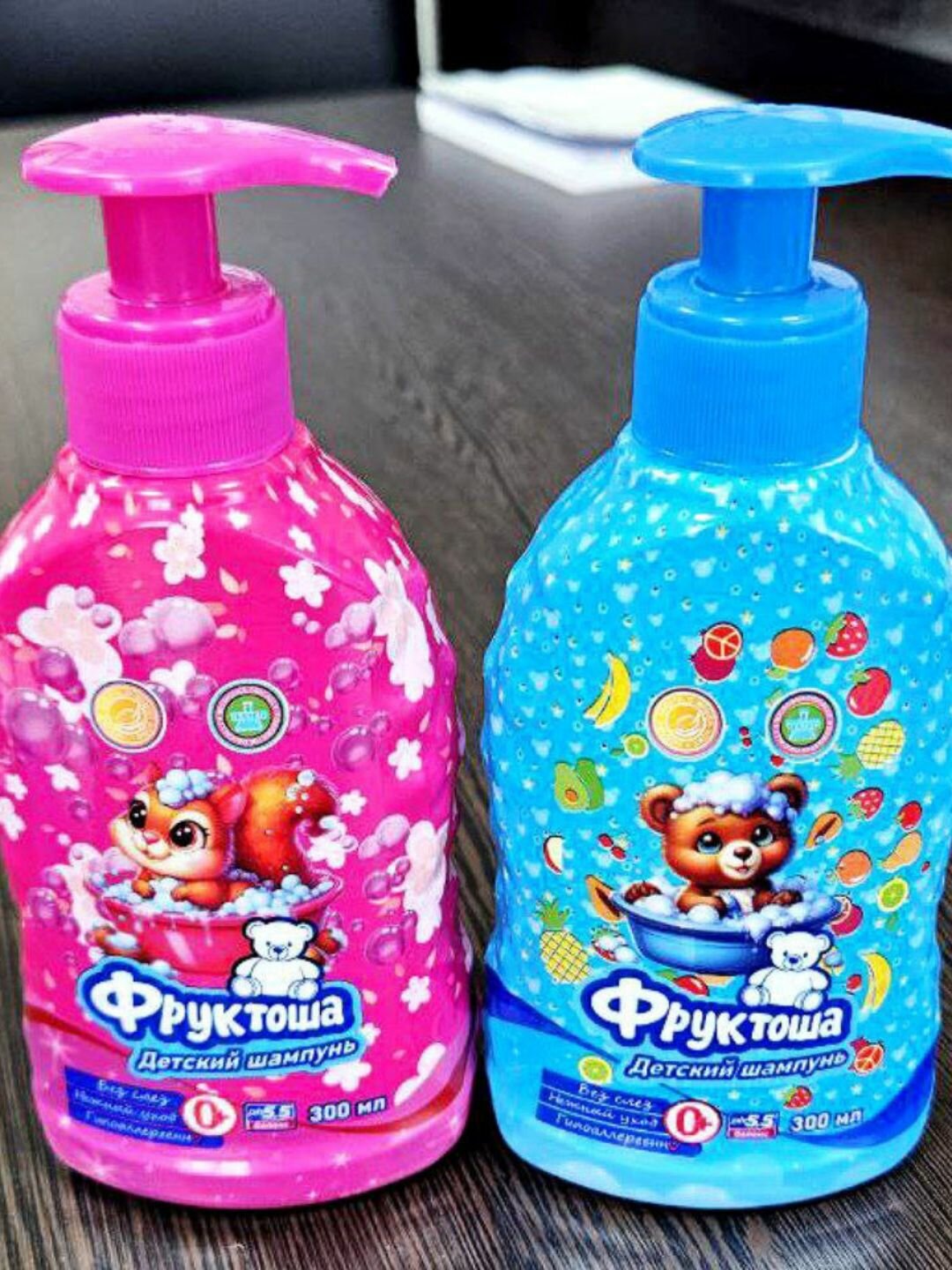Детский шампунь Фруктоша 300 мл, без слёз, гипоаллергенный, с ароматом фруктов, для малышей и детей