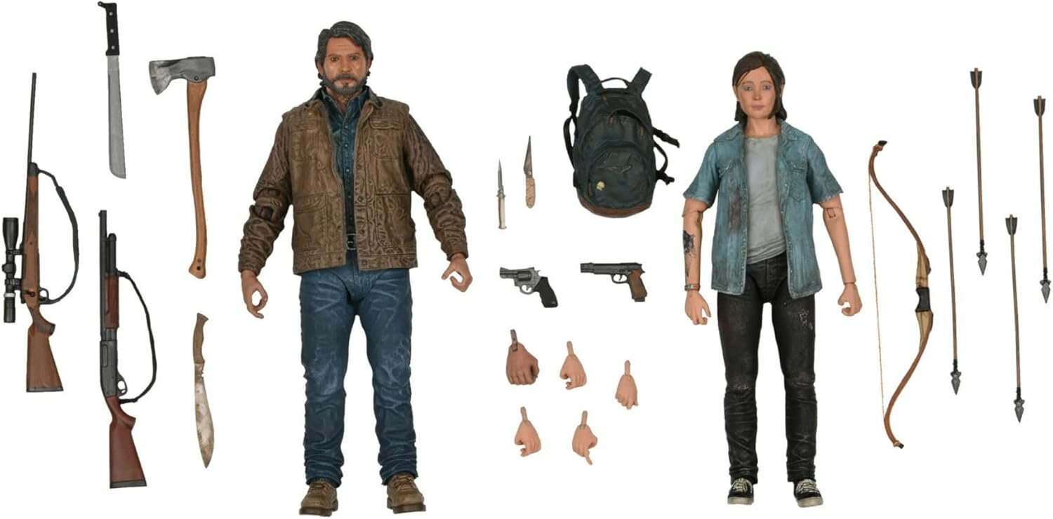 The Last of Us Part II Ultimate Joel & Ellie 2-pack, 7", 30+ точек, оружие, аксессуары
