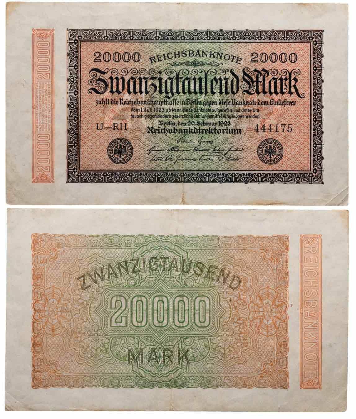 Германия 20000 марок 1923