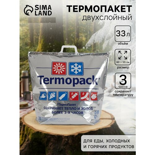 Термопакет двухслойный, металлизированный, 60 х 55 см