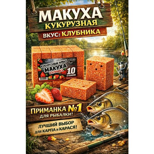 Кукурузный жмых-макуха с отверстиями для крючка 