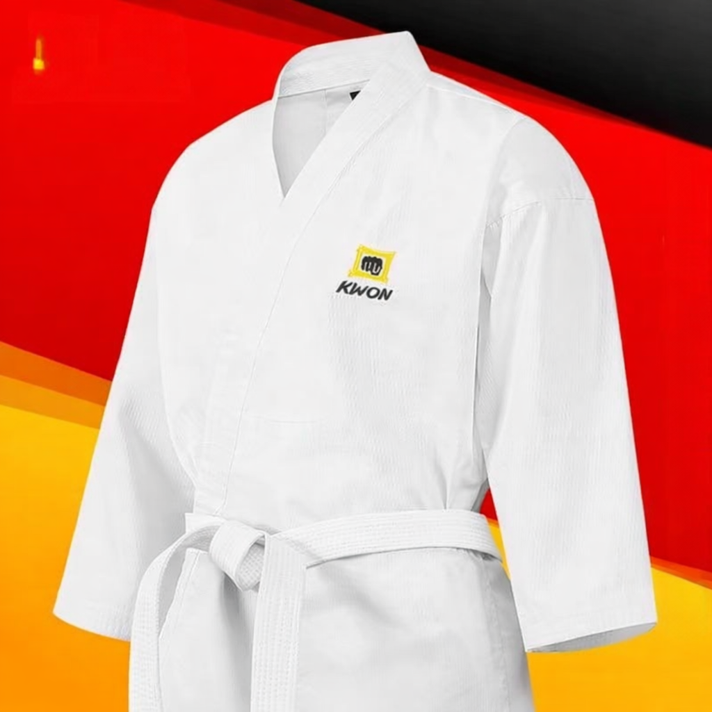 Кимоно с поясом  120, сертификат WT, размер 120, white — фото 1