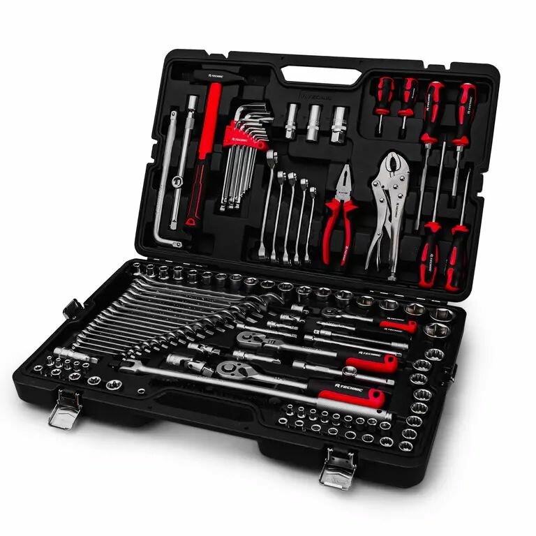 Набор ручных инструментов TECHNIC 142 предмета 1/2", 3/8", 1/4" RUNTEC RT-HT142T