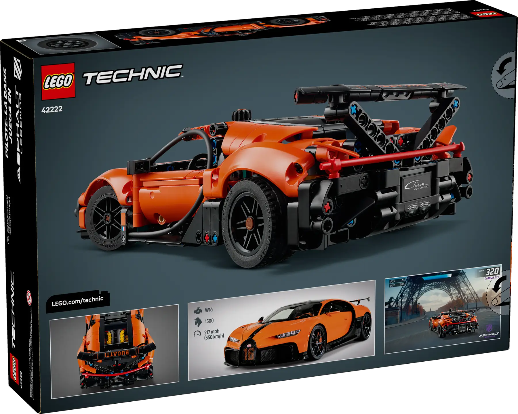 Конструктор LEGO Technic 42222 Гиперкар Bugatti Chiron Pur Sport, 771 дет. — фото 1