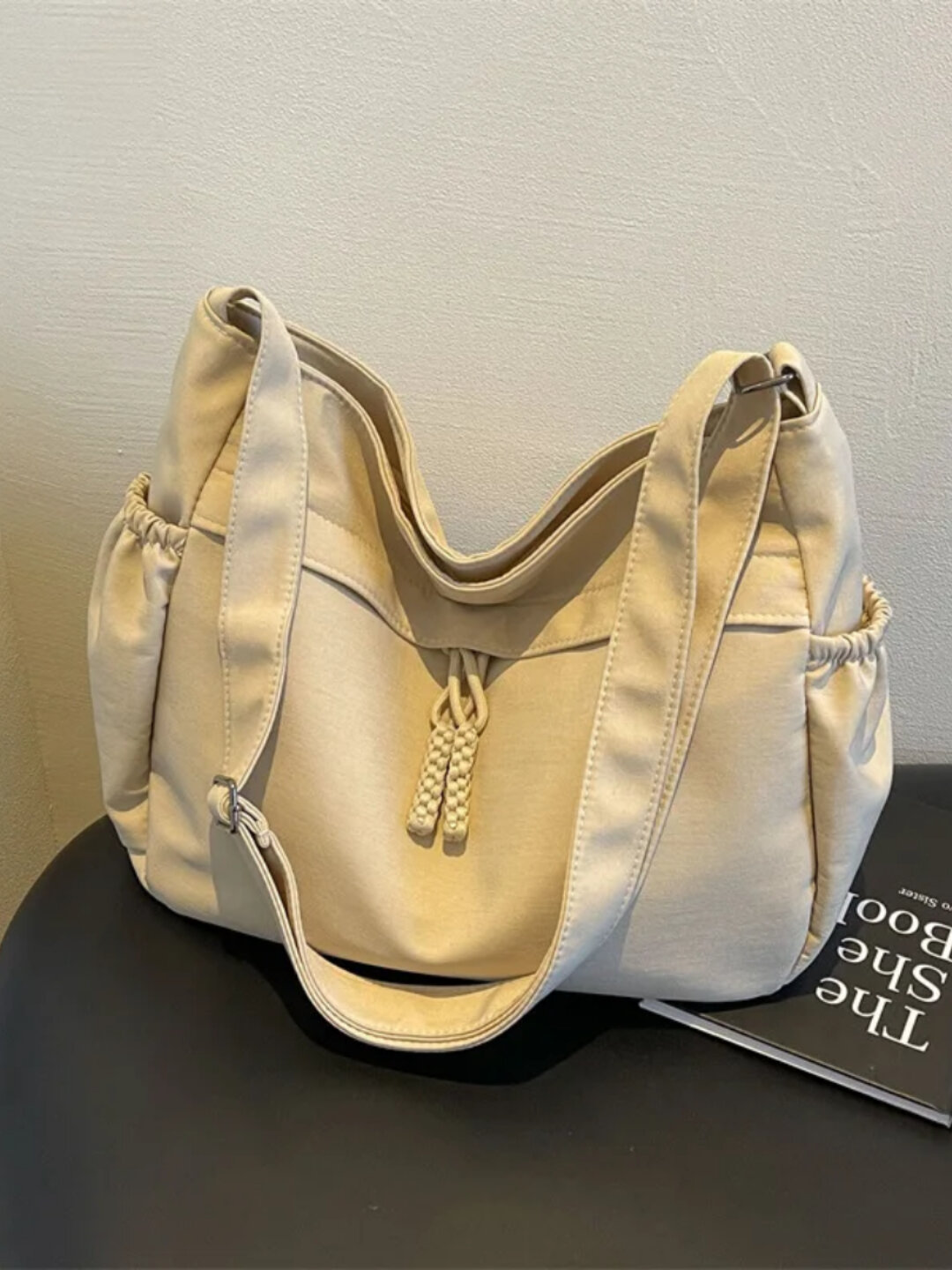 Ремень для сумки багет , бежевый — фото 1