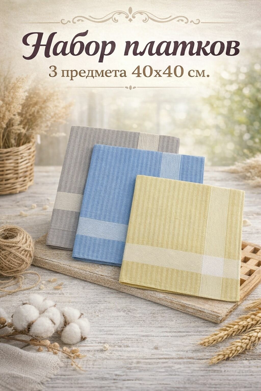 Комплект с шарфом для мальчиков и мужчин