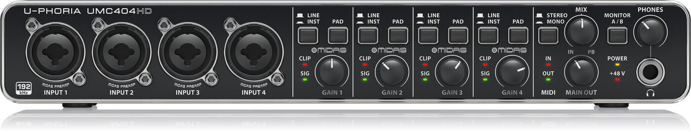 Внешняя звуковая карта Behringer U-Phoria UMC404HD