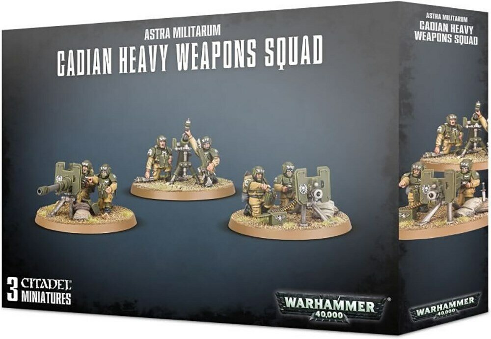 Набор миниатюр Cadian Heavy Weapon Squad Warhammer 40000