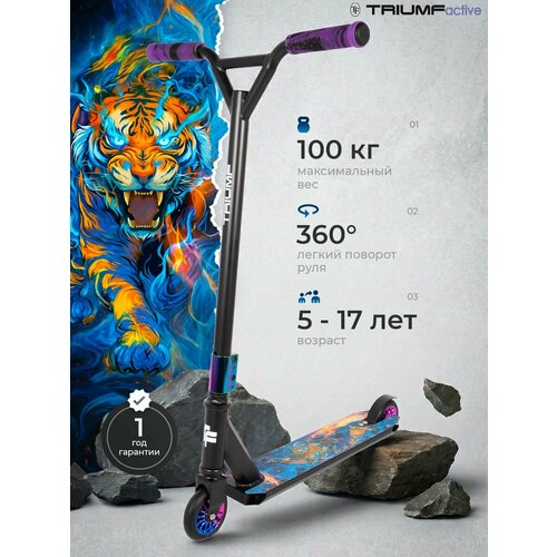 Самокат трюковой Triumf Active, тигр