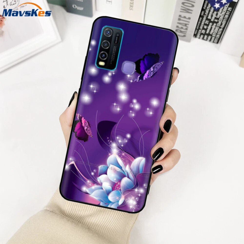 Чехол vivo Y50 фиолетовый, силиконовый