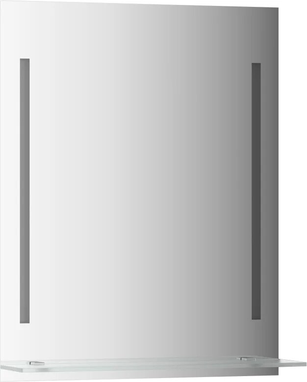 Зеркало Evoform Ledline-S BY 2162 60x75 со светодиодной подсветкой, с полкой, 60 см, зеркало настенное в ванную, в современном стиле