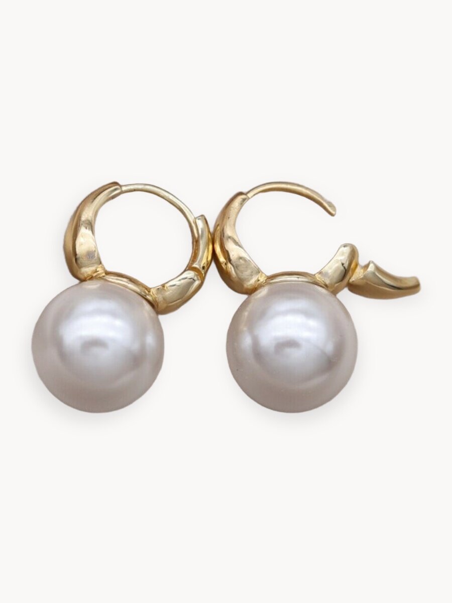 Серьги с подвесками, пусеты, жемчуг имитация