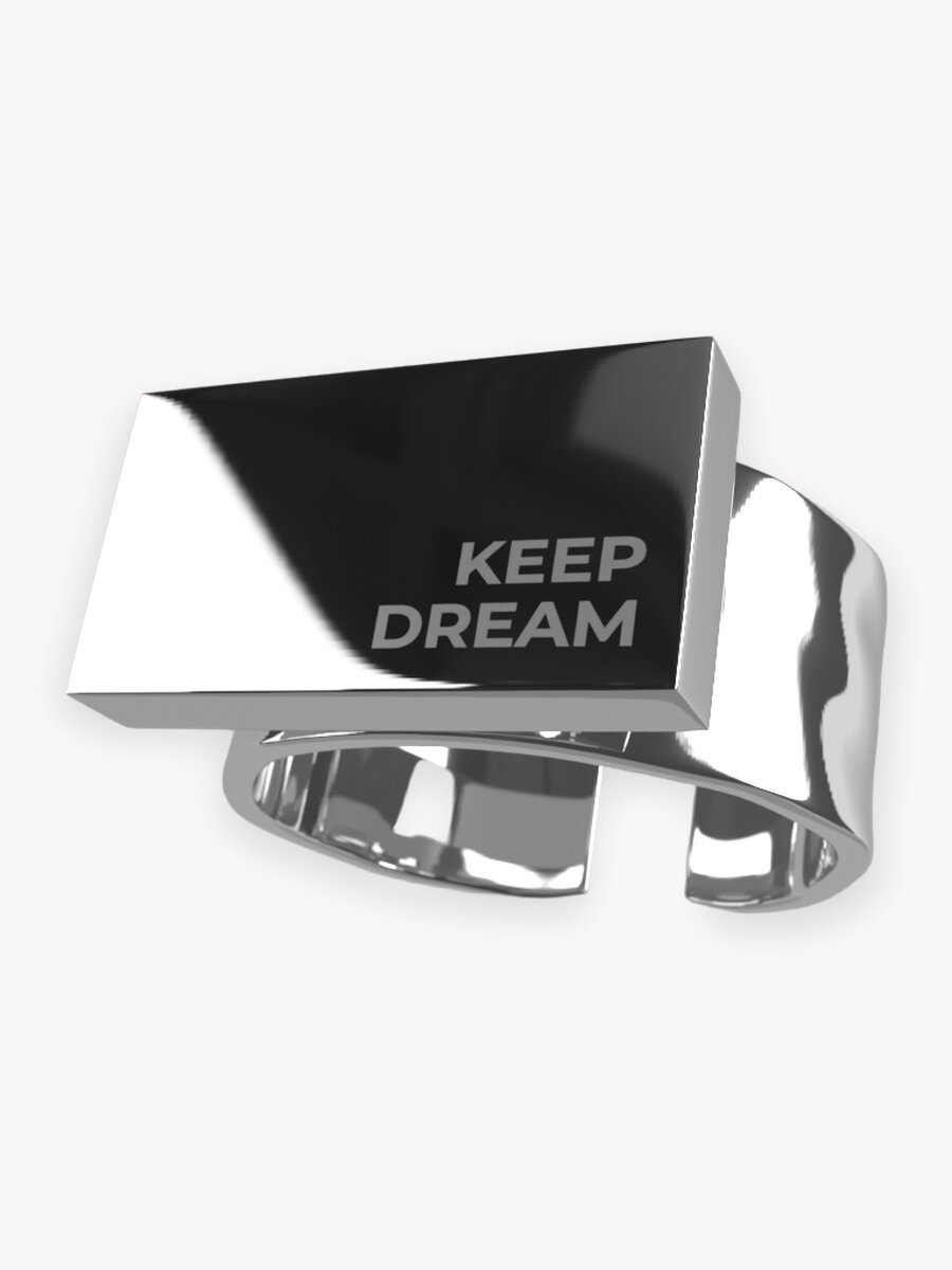 Кольцо Hitrospletenia, ширина 10 мм, серебристый