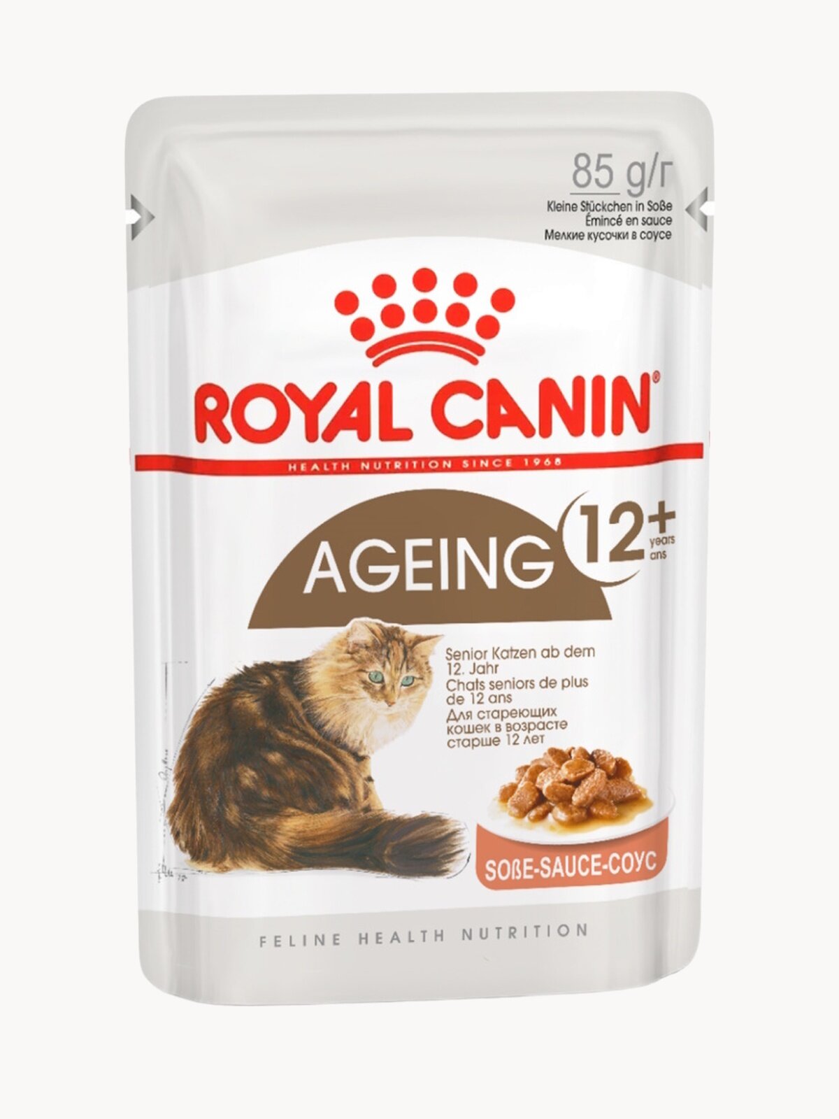 Влажный корм Royal Canin Ageing +12 пауч для кошек старше 12 лет (кусочки в соусе) Птица, 85 г х 28 шт.