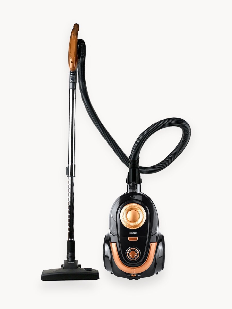Пылесос Centek CT-2540 (черный/зол) 2400/450Вт, пылесборник 3.0л, низкий уровень шума, 2xHEPA, металлич. Труба