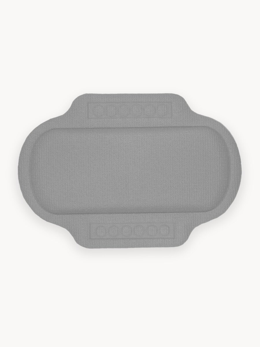 Подушка подголовник для ванны с присосками "Спа" 25х37 см серая