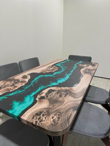 Изображение товара Стол кухонный обеденный прямоугольный дизайнерский лофт THETABLE•RU 120х80 4.13/1.1