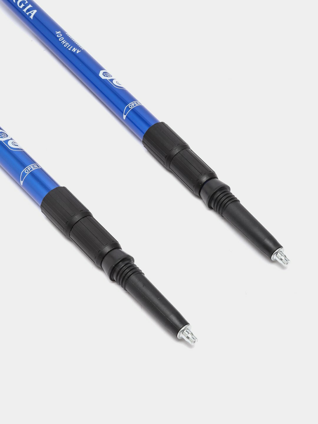 Палки для скандинавской ходьбы "Без бренда", синие, для треккинга, пара — фото 1