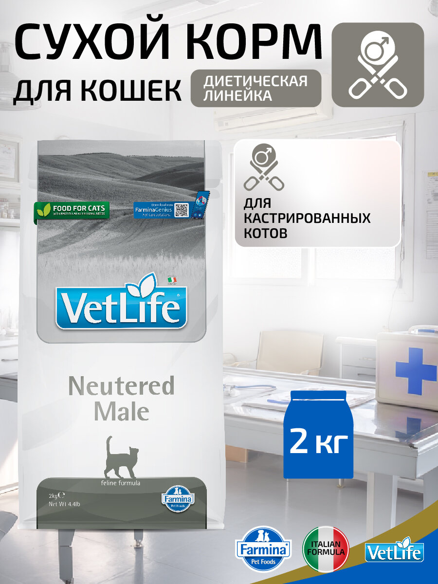 Сухой диетический корм для стерилизованных кошек Farmina Vet Life Nutered Female, 2 кг