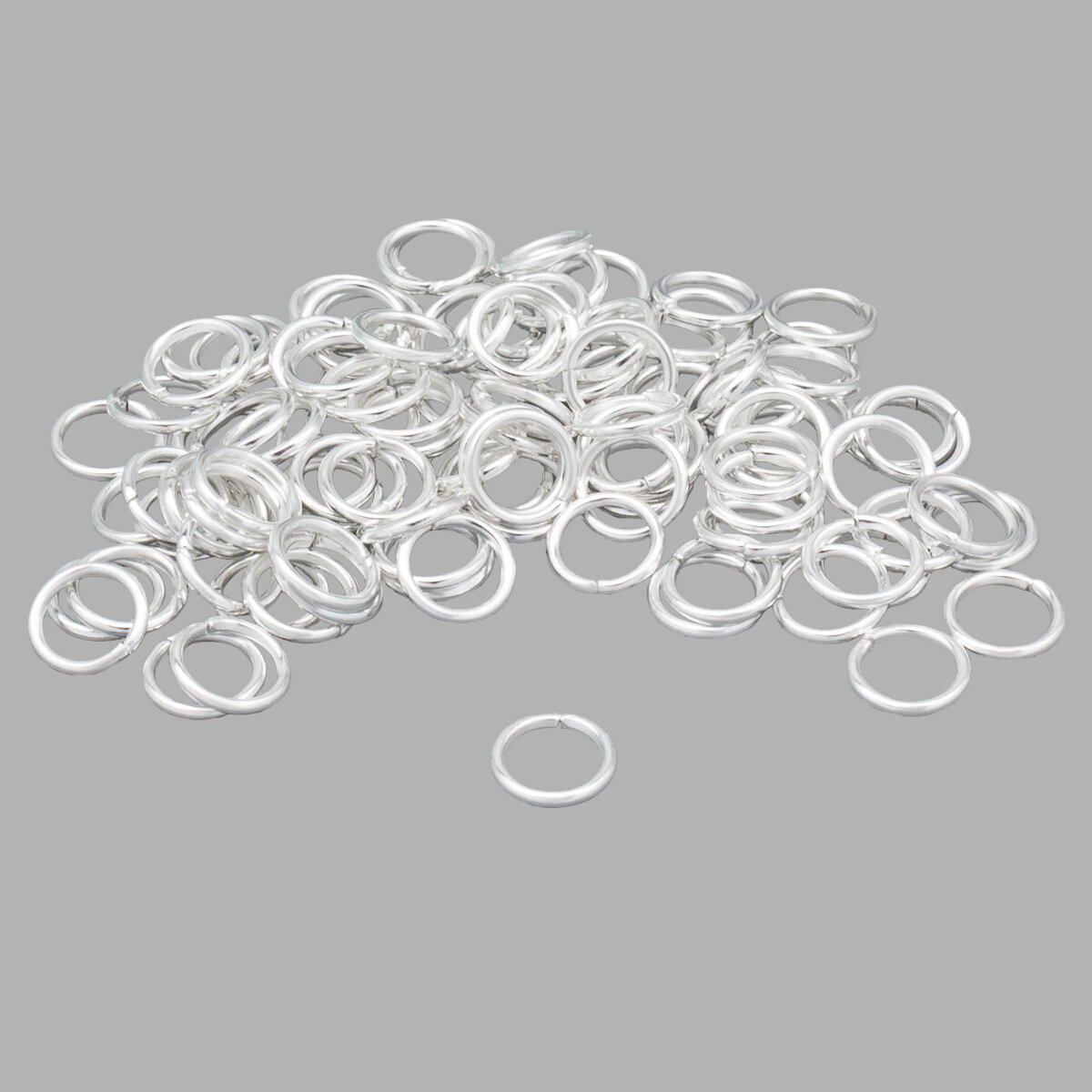 Кольцо соединительное для бижутерии, 0,8*7 мм, 30 шт, Astra&Craft (серебро) — фото 1