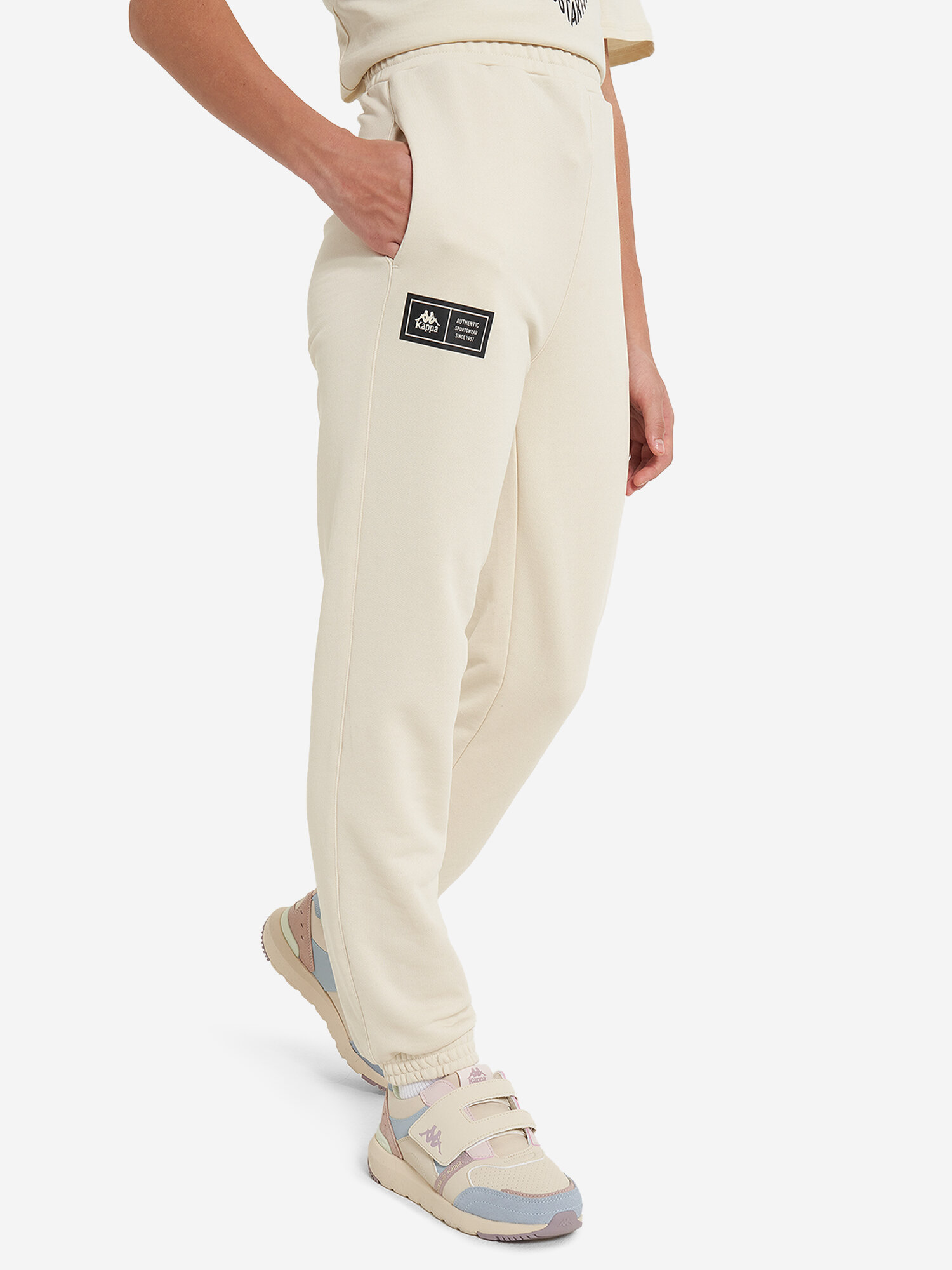 Брюки Kappa, размер 146-152, светло-бежевый — фото 1