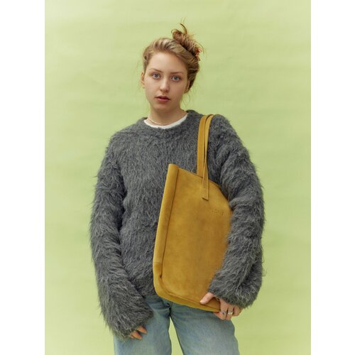 Сумка тоут LOKIS, фактура бархатистая, ярко-розовый