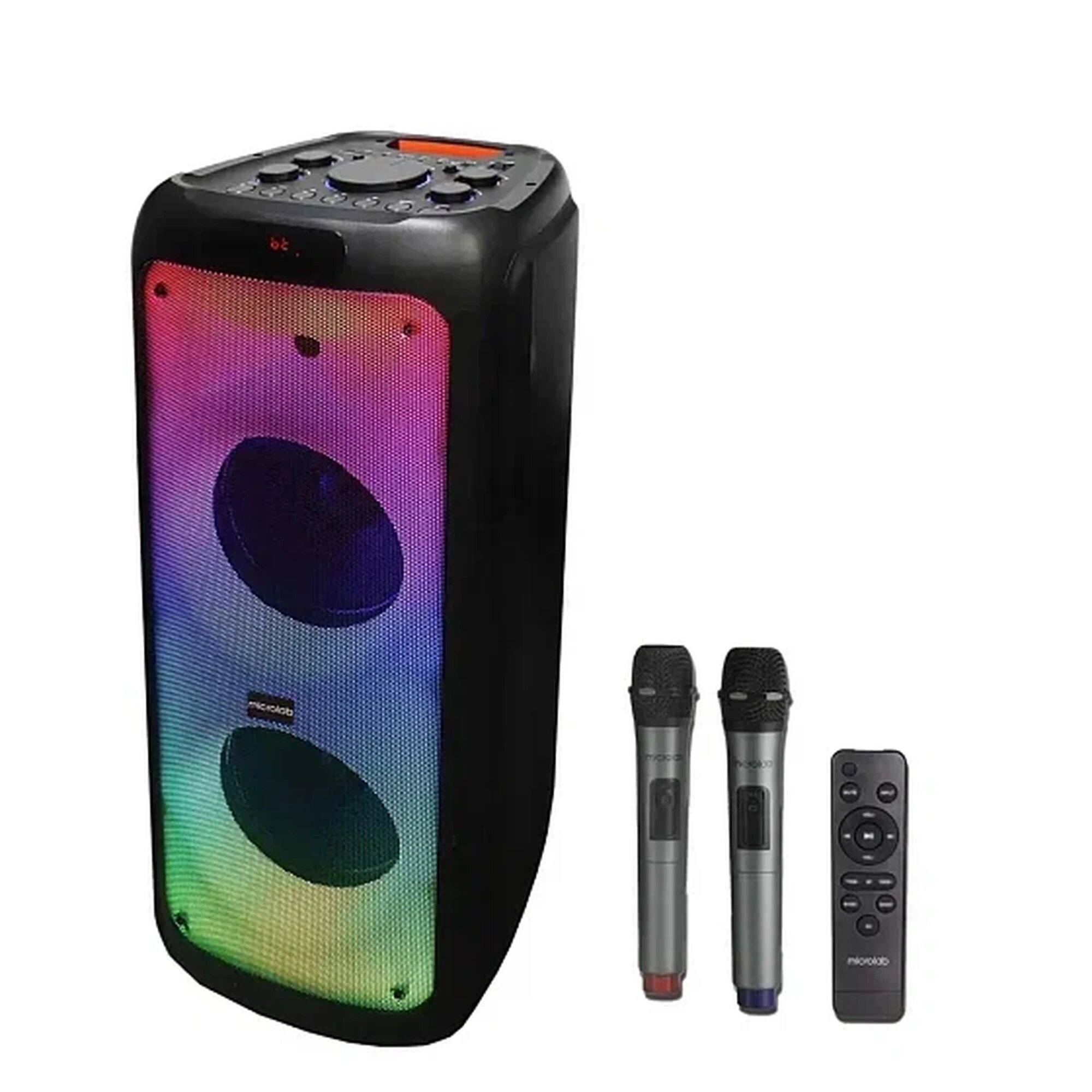 Портативная колонка Microlab PT1000W, RGB-подсветка, Bluetooth, 5400 мАч, черная — фото 1