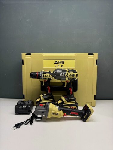 Изображение товара FENG BAO набор 3 в 1 Гайковерт 1280, болгарка 5230, шуруповерт 60 nm, кейс, 21в