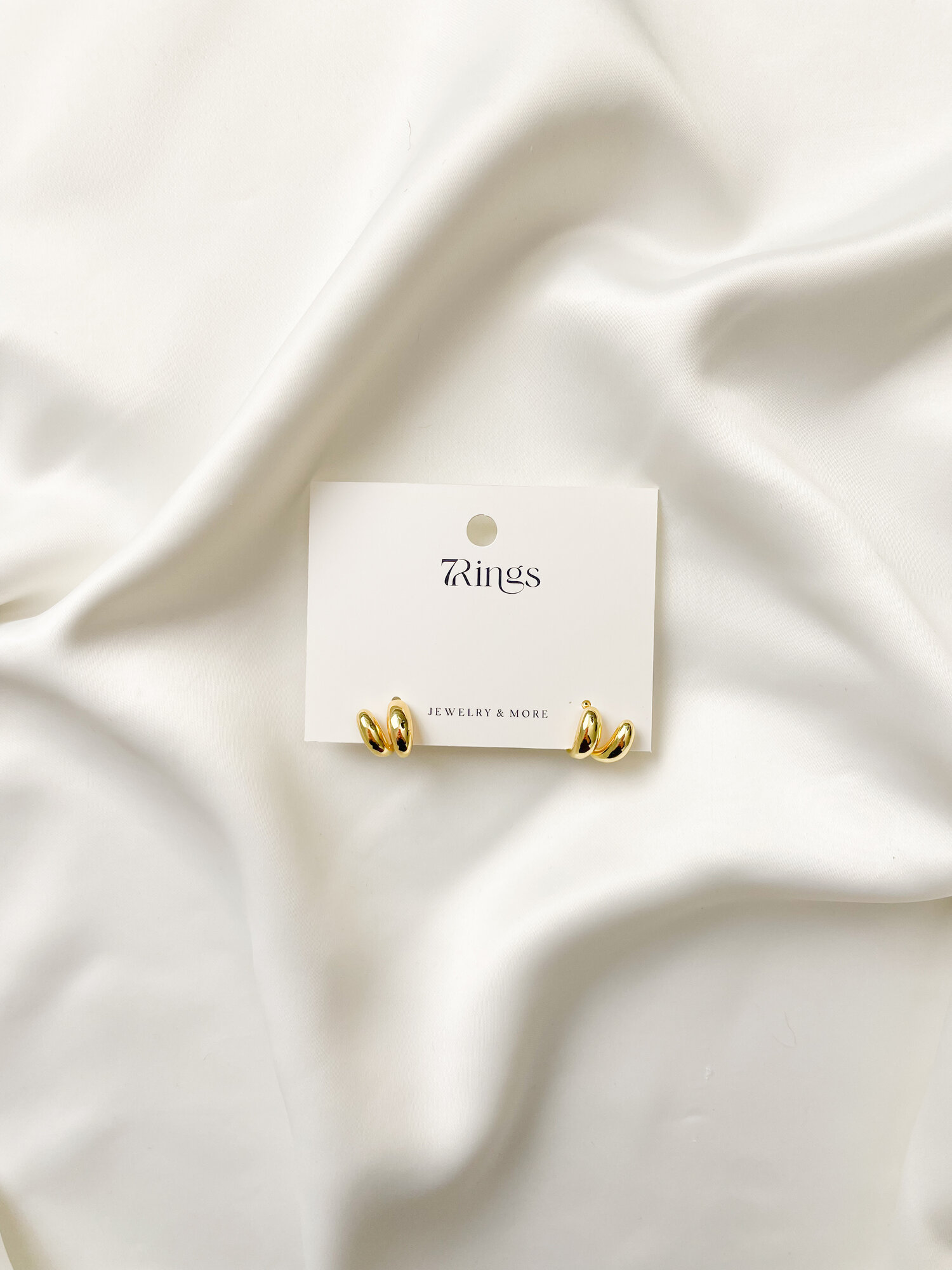 Серьги двусторонние, Swarovski Zirconia, размер 7 мм, FJ1129ETU золотистый/серебристый — фото 1