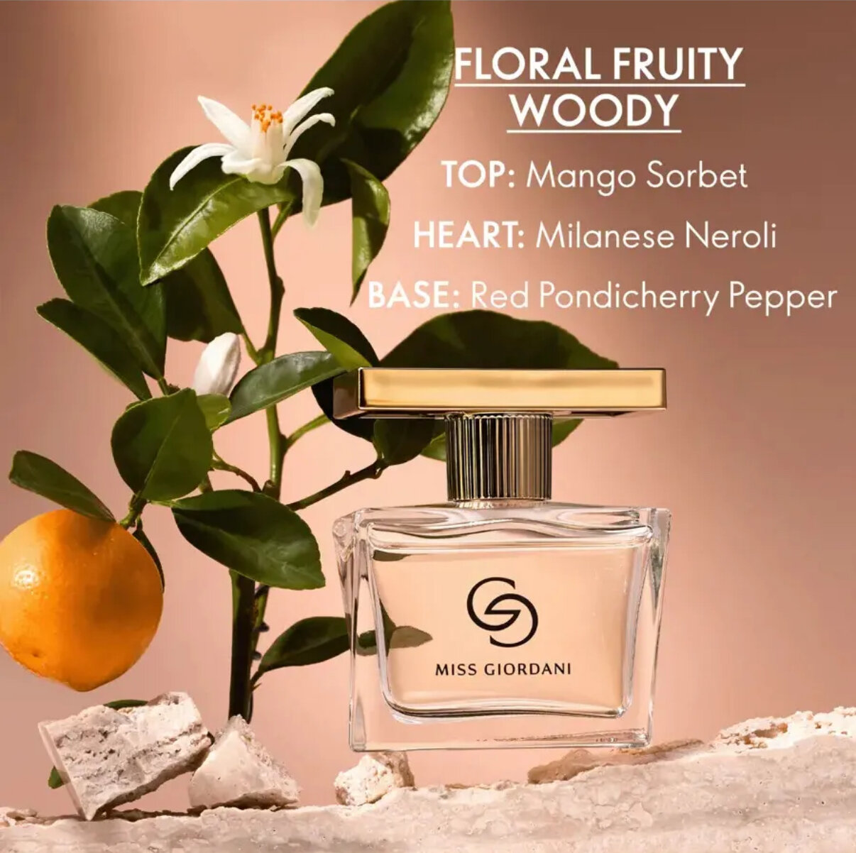 Oriflame Miss Giordani с цветочно-цитрусовым ароматом, Парфюмерная вода для женщин 50 мл