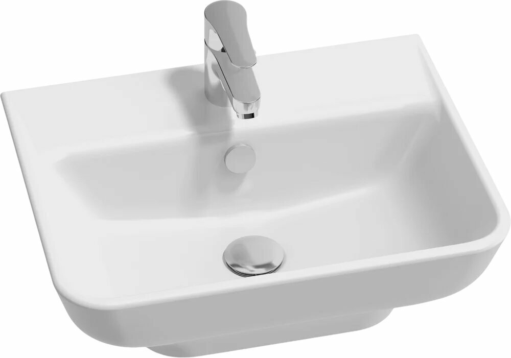 Раковина подвесная Jacob Delafon Struktura EGF112-00 50 подвесная 50 см фарфоровая раковина для ванной белая прямоугольная со сливом-переливом