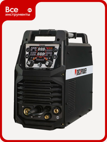 Изображение товара Сварочный полуавтомат DECAPOWER FUSION PMT-200 PMT200, черный, профессиональной сварки