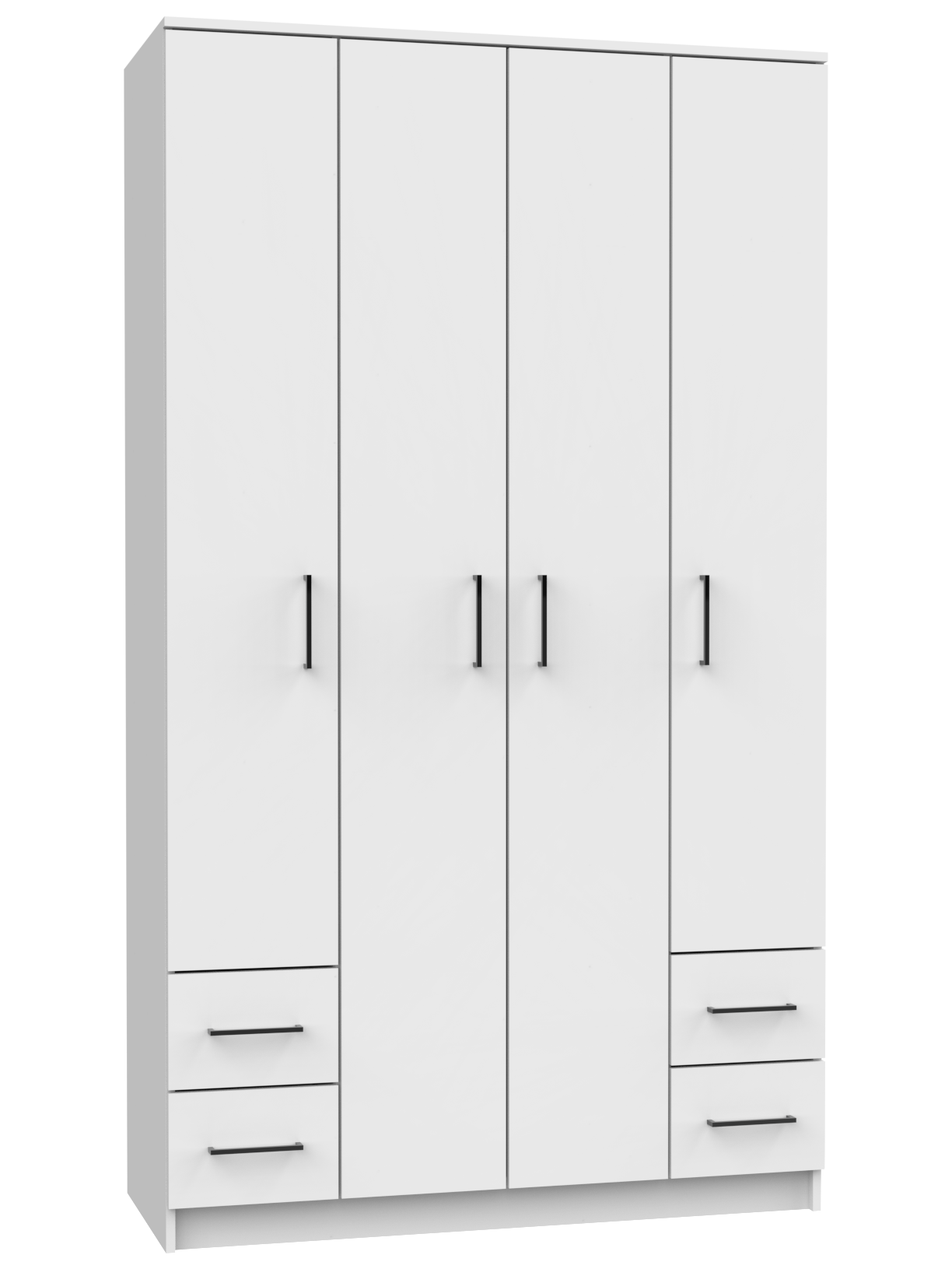 Шкаф четырехстворчатый распашной Шик-32 с 4 ящиками, штангой и полками, ШхГхВ: 120х50х210 см