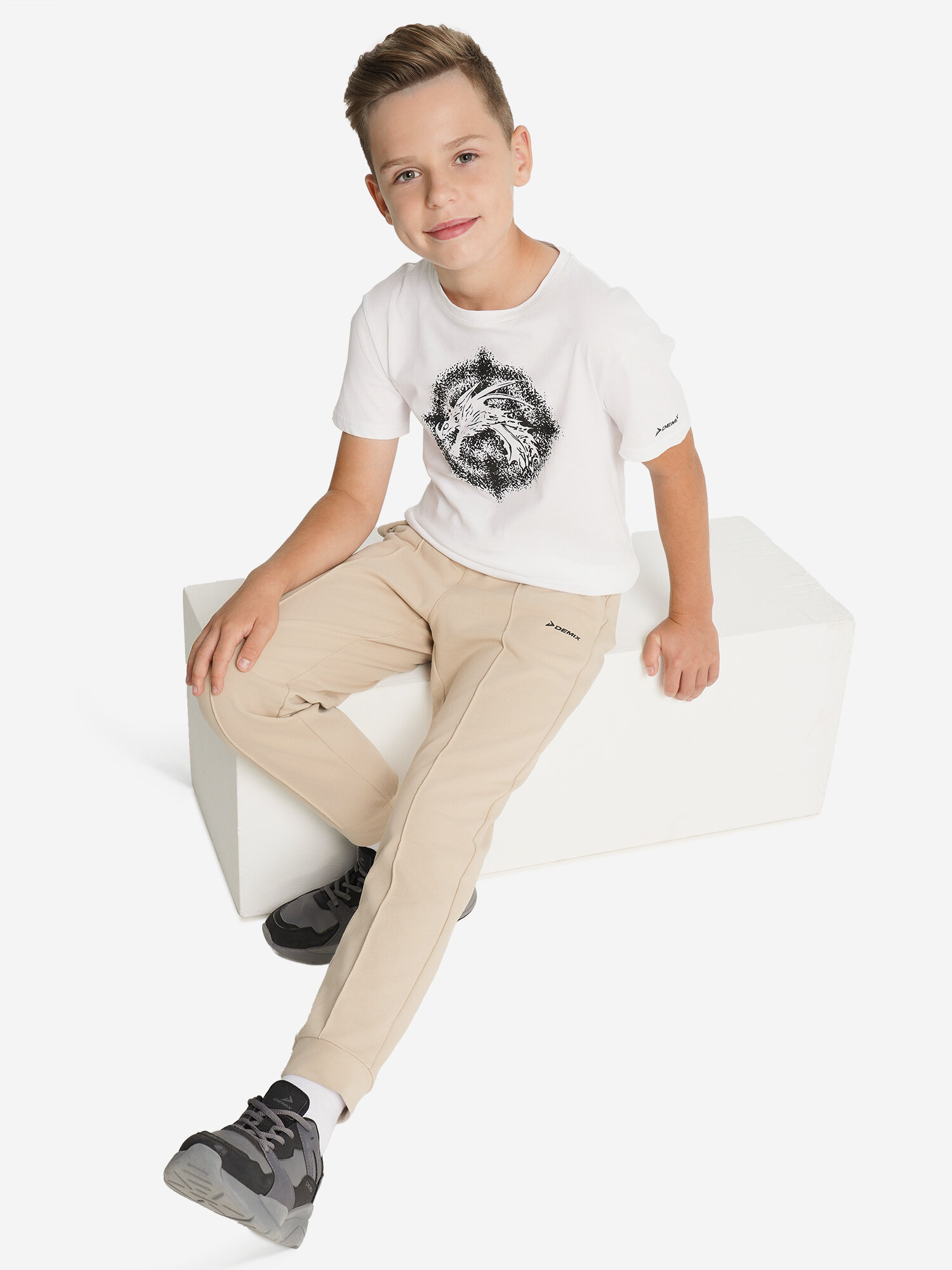 Брюки Demix, размер 158-164, бежевый — фото 1