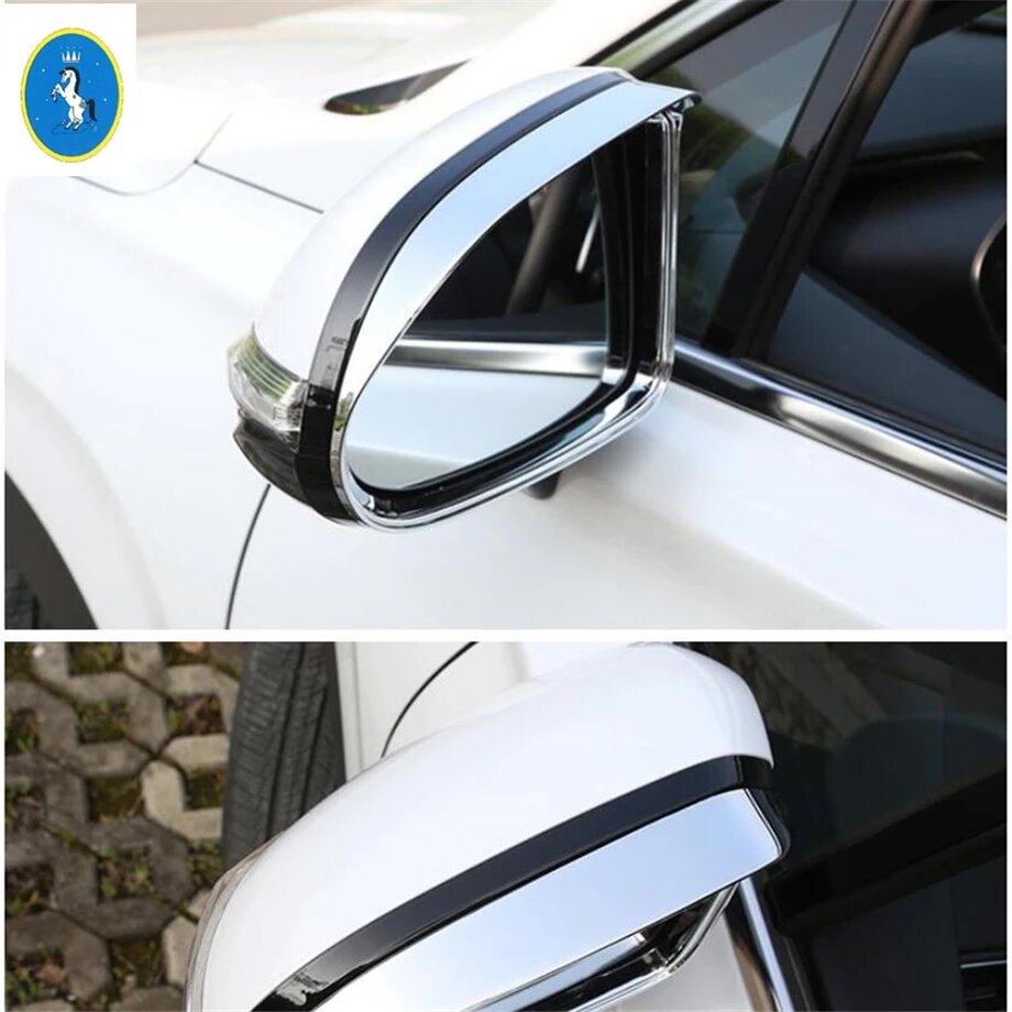 Изображение Для Hyundai Santa Fe 2019-2023 автоматическое боковое зеркало заднего вида, дождевик для бровей, абажур, рамка, отделка, аксессуары для интерьера