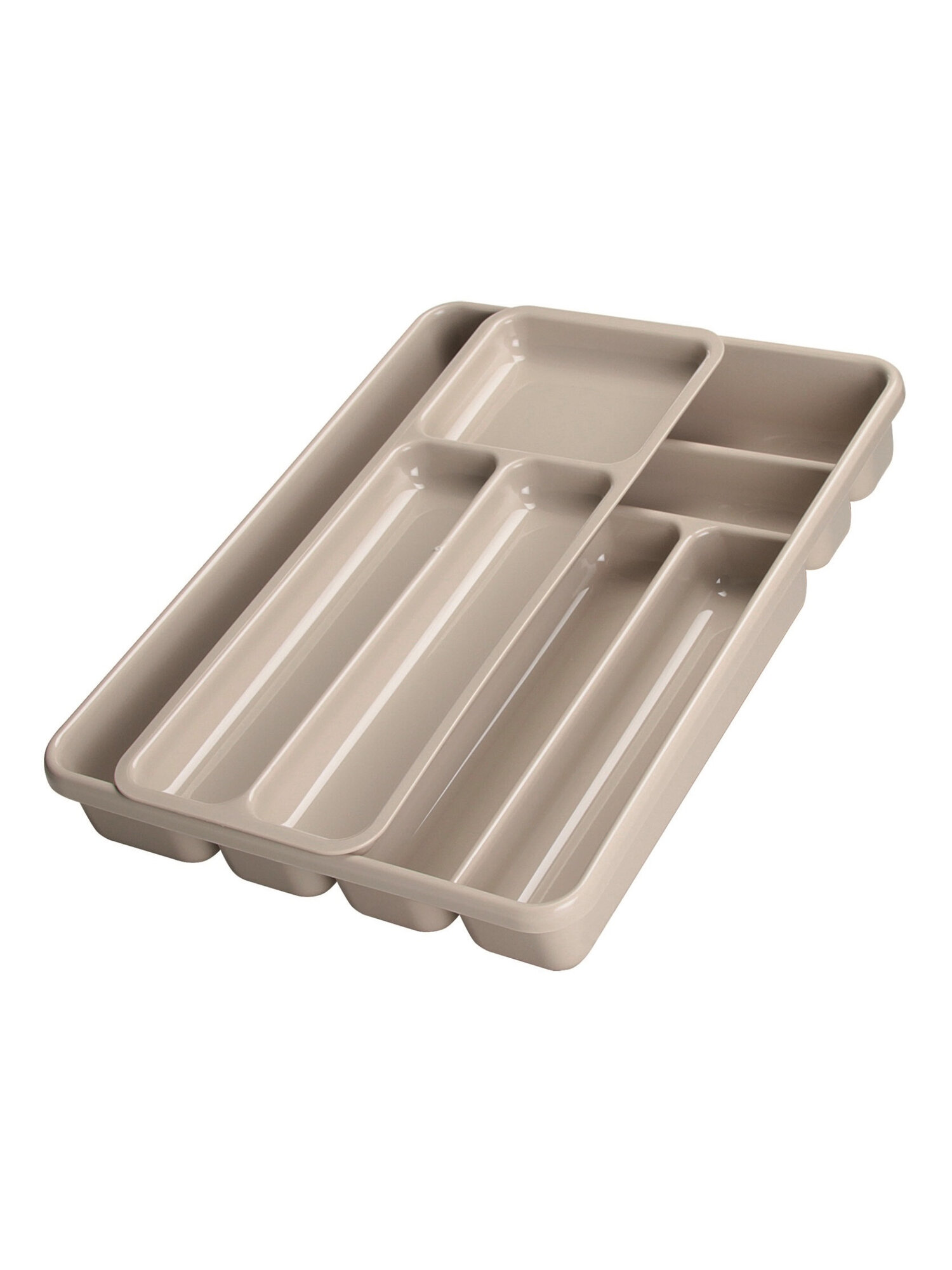 Лоток для столовых приборов Cosmoplast 9 ти местный  40х30х6 5 см  пластик  цвет  серый