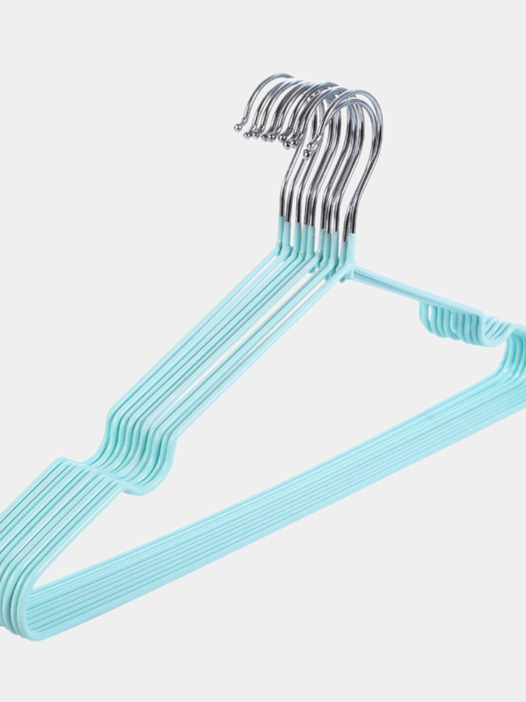 Вешалка для верхней одежды и брюк, пластиковые, и металлический разноцветные( Ледяний)