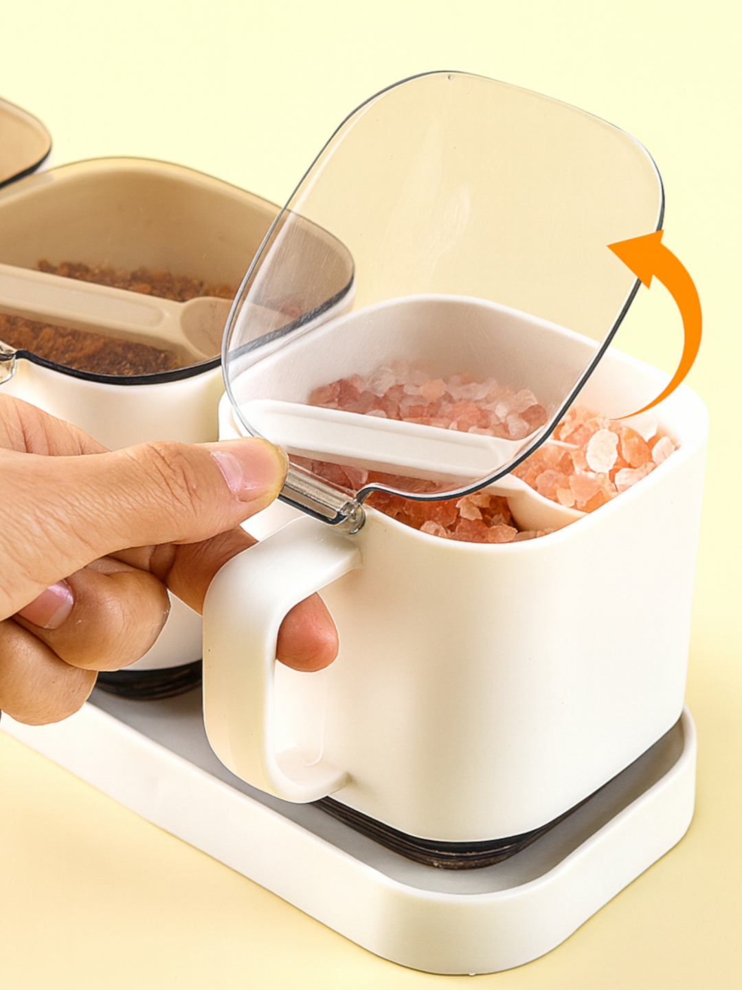 Контейнер для специй, многофункциональный, 3 секции, с крышкой — фото 1