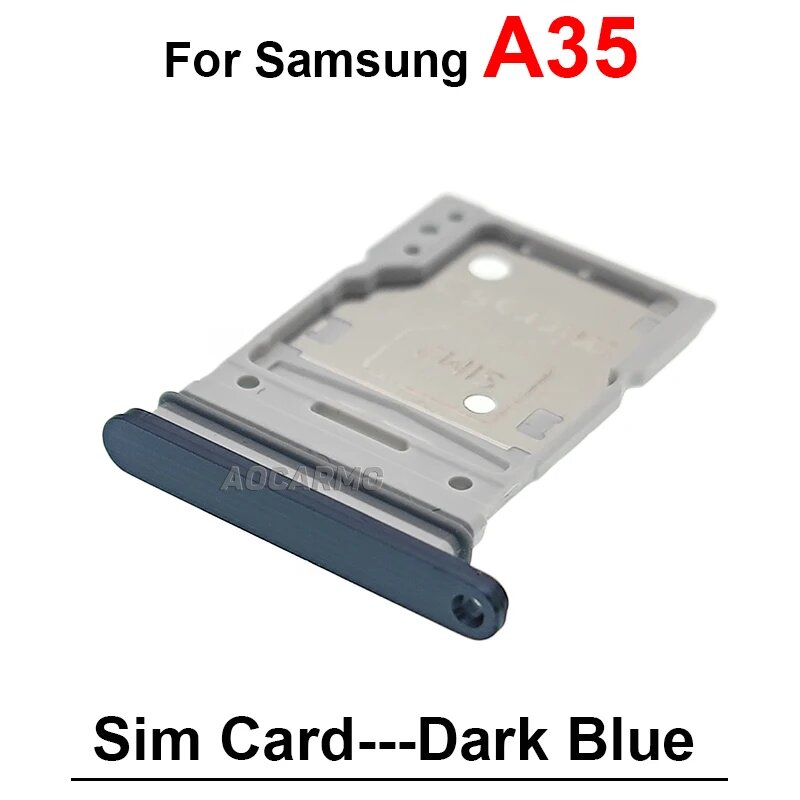 Для Samsung Galaxy A15 5G A25 A35 A55 Sim-карта лоток держатель карты Micro SD Гнездо Слот Запасные части A35----Dark Blue