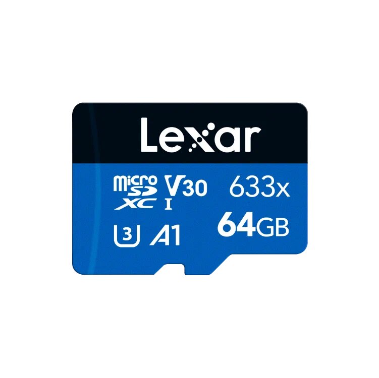 Карта памяти флешка Flash micro SD LEXAR 633x 64Gb 100mb/s 4K UHS-I