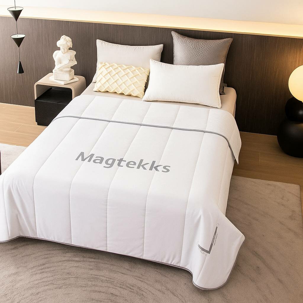 Одеяло SM Всесезонное SM002 черно-белый кант 180*215 см